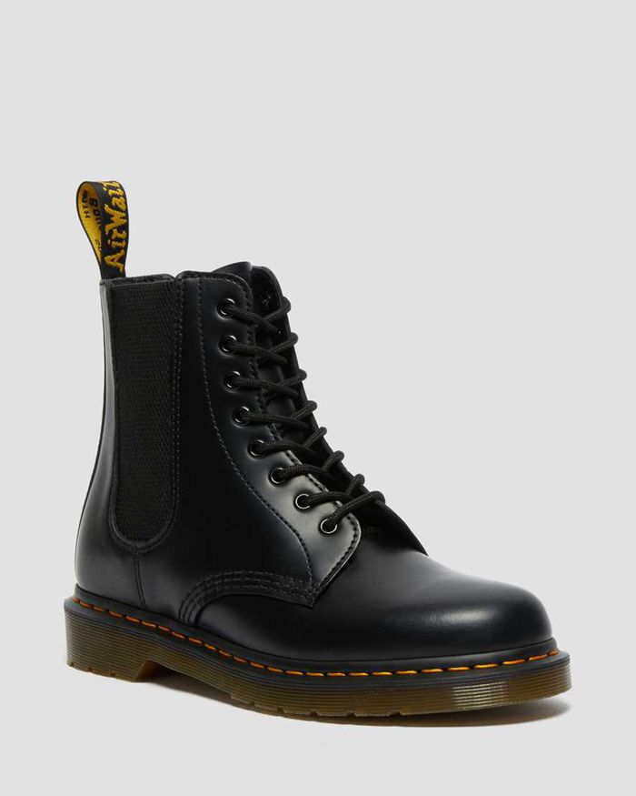 Dr Martens Mens 1460 Harper Smooth Leather Lace Up Ankle Boots Black - 07256PTKC